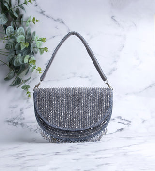 grey beaded handbag#color_grey