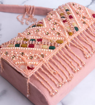 blush handbag with rhinestones#color_blush