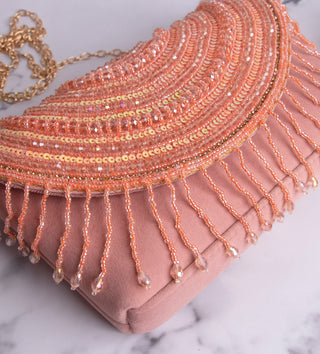 tassels embellished blush clutch#color_blush