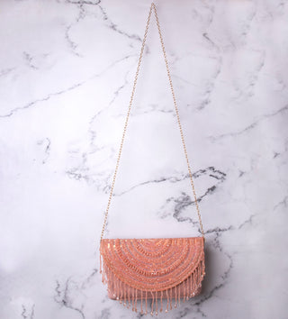 tassels embellished blush clutch#color_blush